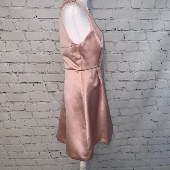 NWT BCBGENERATION Metallic Rose Flare Dress - Picture 4 of 7